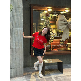 Áo Thun Nữ Baby Tee "Funky Fun" - Kraken Drk Cotton 2 Chiều 250 gsm