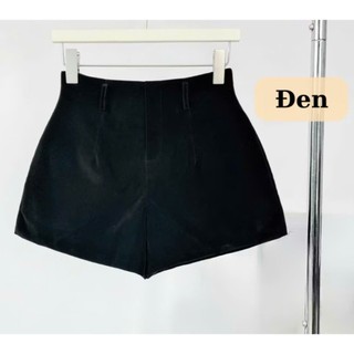 247store - Quần Short Nhung Cạp Cao Khóa Sau 2 Lớp Lưng Cao Ống Rộng QnhungN79