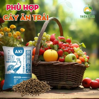 Phân Gà THIỆN FARM Bao 1kg, Aki Sfarm, nhập khẩu Nhật, viên nén, hữu cơ sinh học, bón rau quả, cây ăn trái