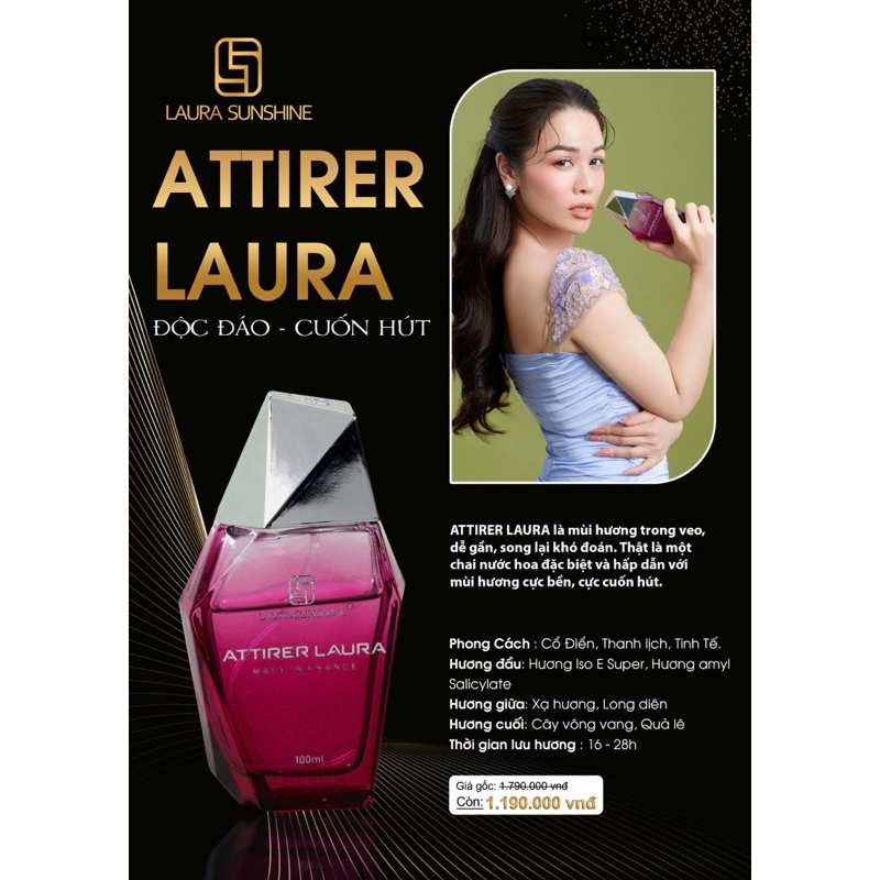 Nước Hoa Laura Paris Nhật Kim Anh No (1.3.4.5.6.7.8.9.10) Chai 100ml