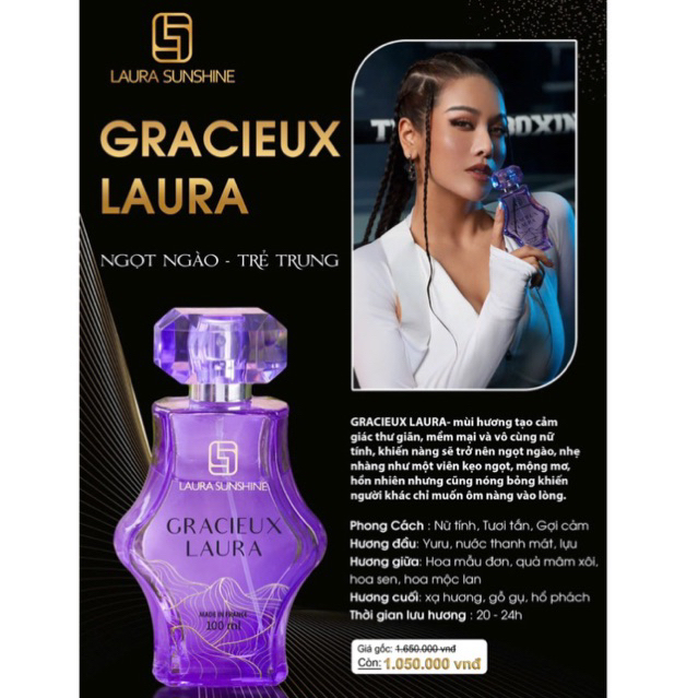 Nước Hoa Laura Paris Nhật Kim Anh No (1.3.4.5.6.7.8.9.10) Chai 100ml