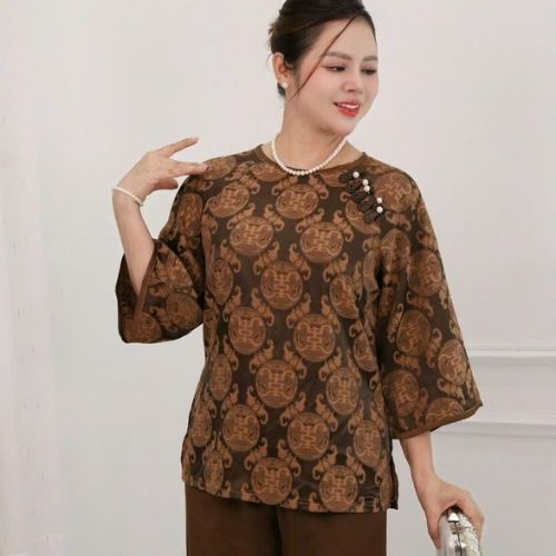 MS38 Set đồ bà ba nhiều màu,đồ trung niên,đồ kiểu cho các bà, các mẹ, quần dài, áo gấm tô châu cao cấp  CC38 Sang trọng