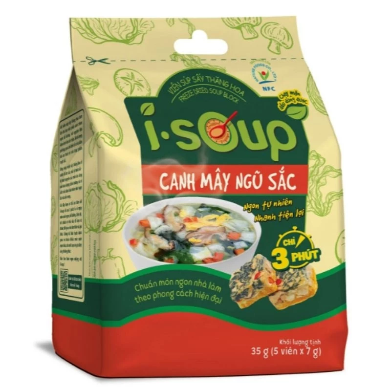 Viên Canh Ăn Liền, Canh Sấy Thăng Hoa, Canh Lười I.SOUP siêu tiện lợi, đủ vị chay/ mặn.