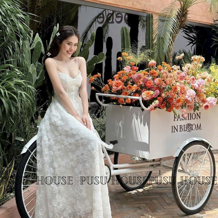 Đầm Ren Hoa 2s Maxi Nàng Thơ Dịu Dàng Dự Tiệc Dạo Phố-PUSU HOUSE