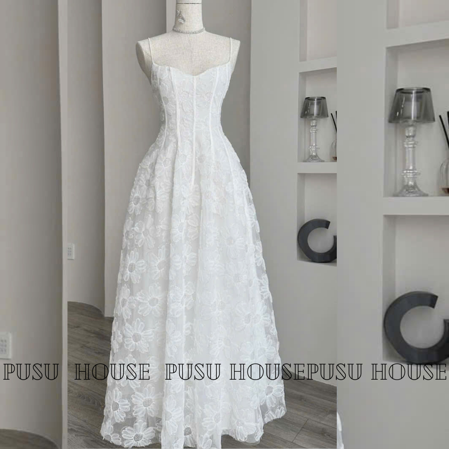 Đầm Ren Hoa 2s Maxi Nàng Thơ Dịu Dàng Dự Tiệc Dạo Phố-PUSU HOUSE