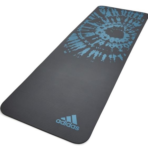 Thảm Tập Fitness, Yoga ADIDAS ADYG-10200BL Tie-Dye Cao su NBR Độ dày 10mm - Hàng Chính Hãng