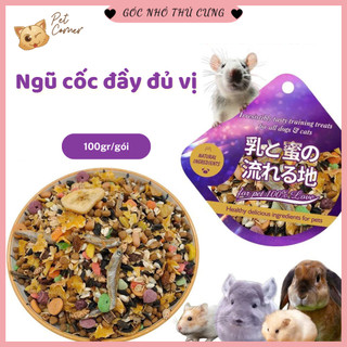 Tổng hợp các loại thức ăn cho hamster, thỏ, sóc và thú cưng nhỏ (Snack thưởng mài răng và đồ chơi)