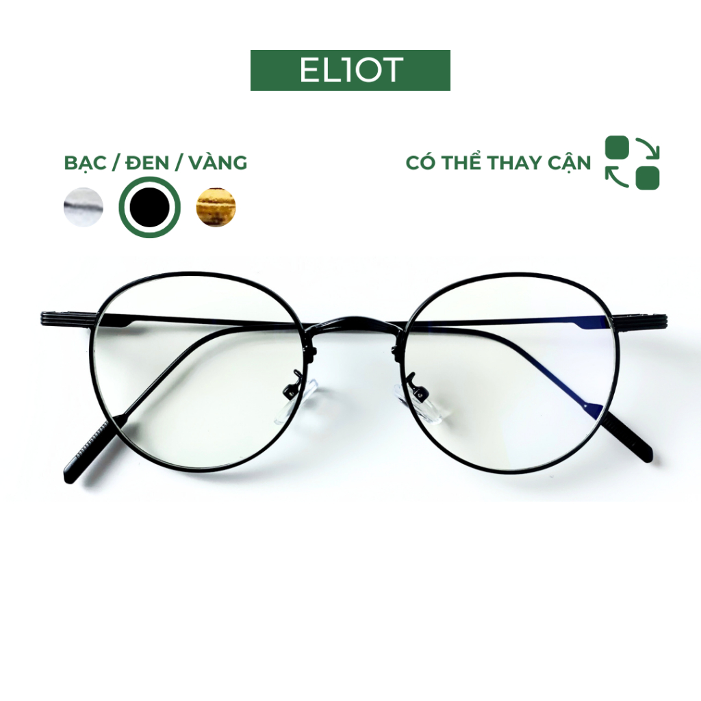 Gọng kính kim loại tròn nam nữ ELIOT EYEWEAR phù hợp mặt nhỏ càng kính nhẹ nhàng màu sắc thời trang EL8805