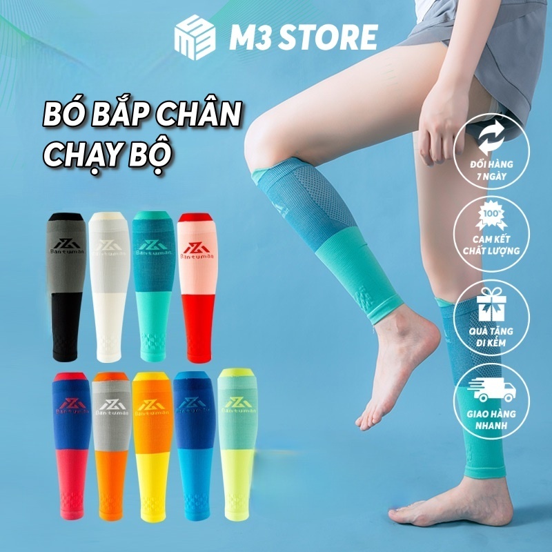 Bó Bắp Chân Chạy Bộ Nam Nữ Tất Ống Chân Đá Bóng Bó Calf Chạy Trail Chống Xước Bó Gối Thể Thao BTM01