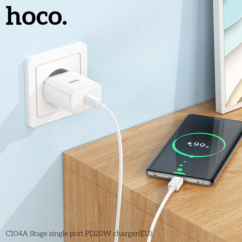 Củ Sạc Hoco C104A 20w Cốc sạc HOCO C104A Stage single port PD20W