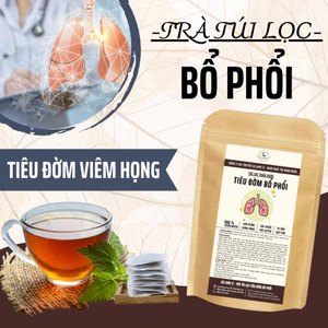 Trà Tiêu Đờm Bổ Phổi - Giảm Tiết Đờm, Giảm Ho Khạc, Bảo Vệ Phổi - Kha Tử, Trần Bì, Mạch Môn, Xuyên Tâm Liên - 50 Lọc