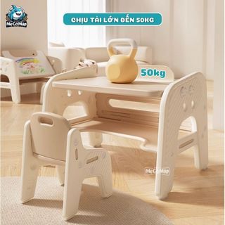 Bộ Bàn Học Kèm Ghế Cho Bé, Set Bàn Ghế Đa Năng Tích Hợp Bảng Vẽ Thông Minh Và Ngăn Sách Tiện Lợii
