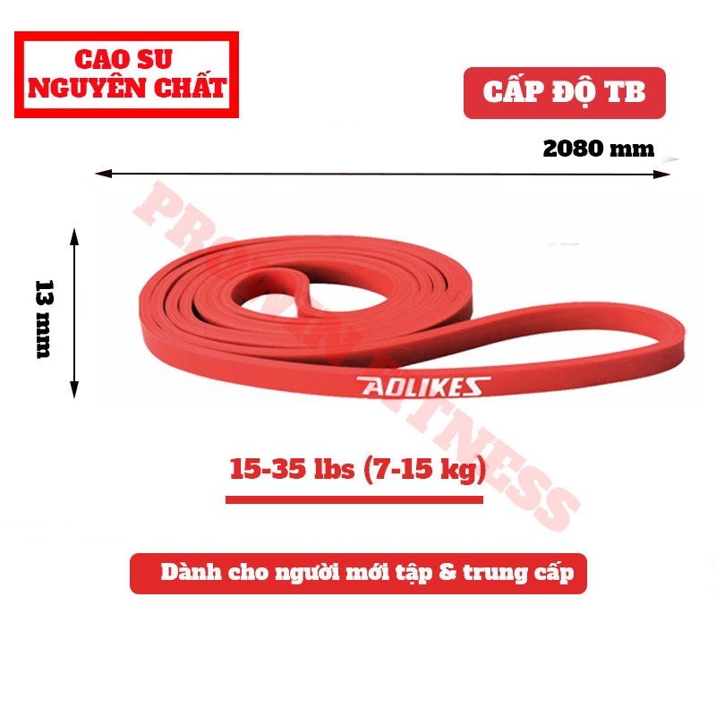 Ảnh Dây Kháng Lực Powerband Aolikes Tập Chân Mông Vai Lưng Cao Su Cao Cấp 4