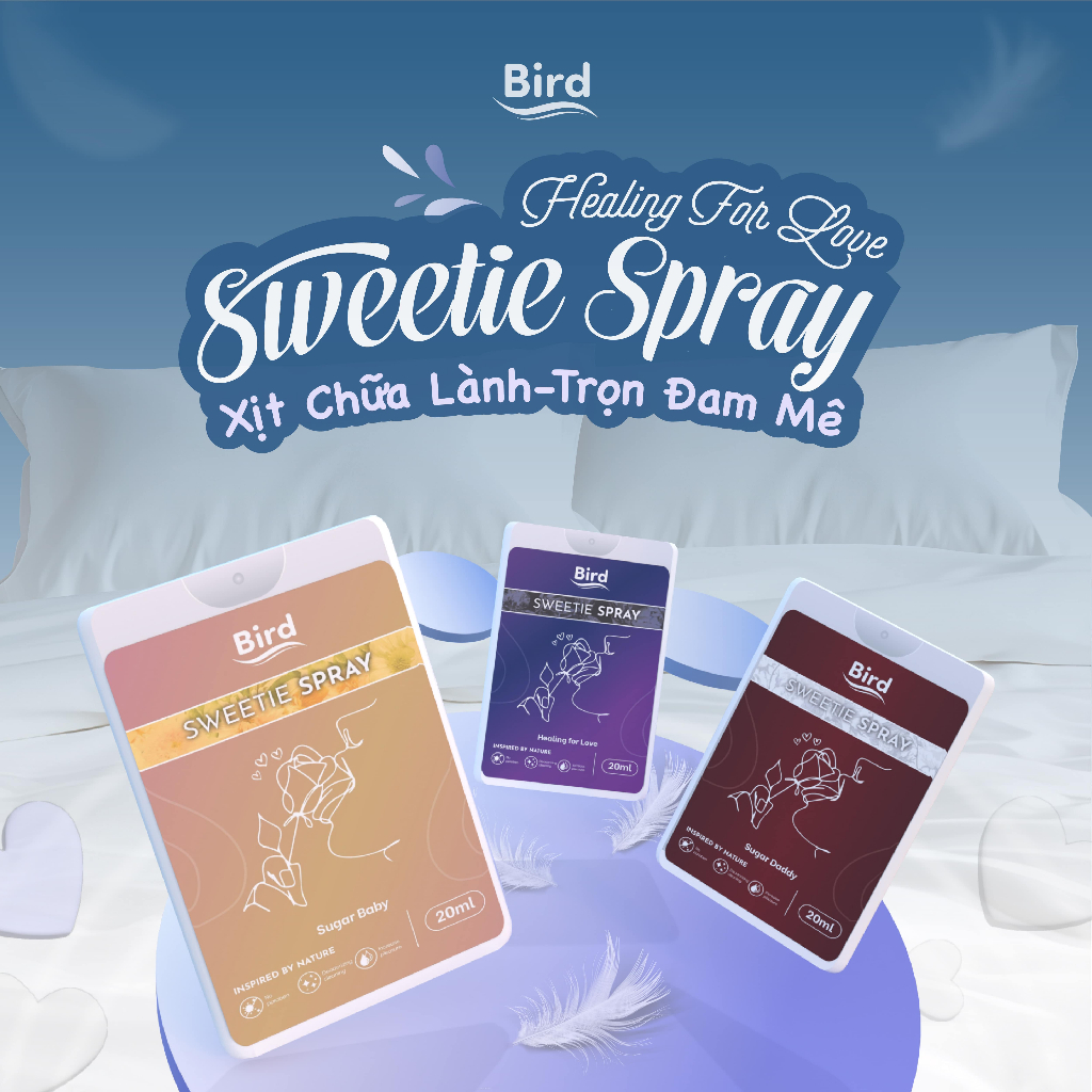 Xịt ngon vùng bikini BIRD Sweetie Spray giúp nàng tự tin hơn, chàng ăn hàu nhiều mùi vị ngon 20ml/lọ