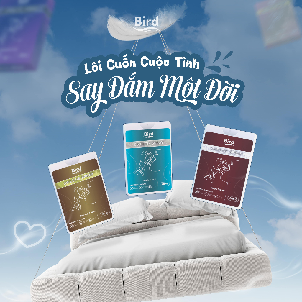 Xịt ngon vùng bikini BIRD Sweetie Spray giúp nàng tự tin hơn, chàng ăn hàu nhiều mùi vị ngon 20ml/lọ