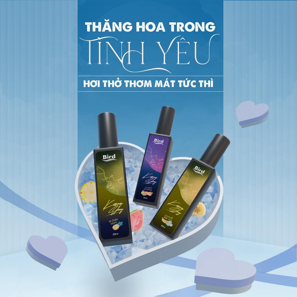 Xịt thơm miệng hương vị trái cây BIRD Kissing Spray tự tin hôn môi, tạo cảm giác hôn mãnh liệt 20ml/lọ