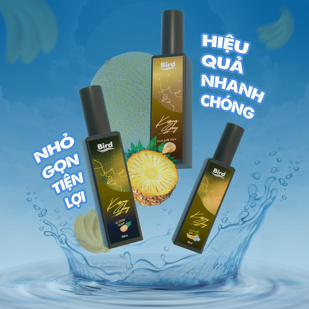Xịt thơm miệng hương vị trái cây BIRD Kissing Spray tự tin hôn môi, tạo cảm giác hôn mãnh liệt 20ml/lọ
