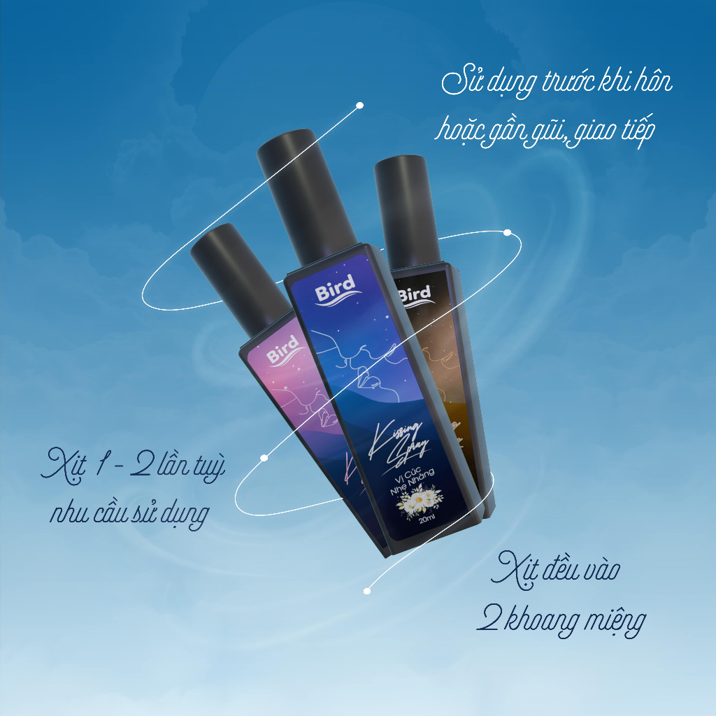 Xịt thơm miệng hương vị trái cây BIRD Kissing Spray tự tin hôn môi, tạo cảm giác hôn mãnh liệt 20ml/lọ