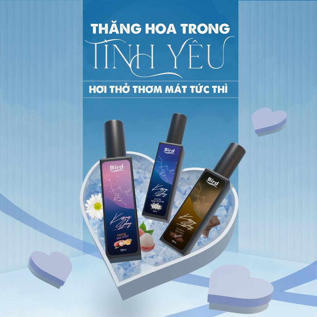 Xịt thơm miệng BIRD Kissing Spray tự tin hôn môi, hơi thở thơm mát quyến rũ 20ml/lọ