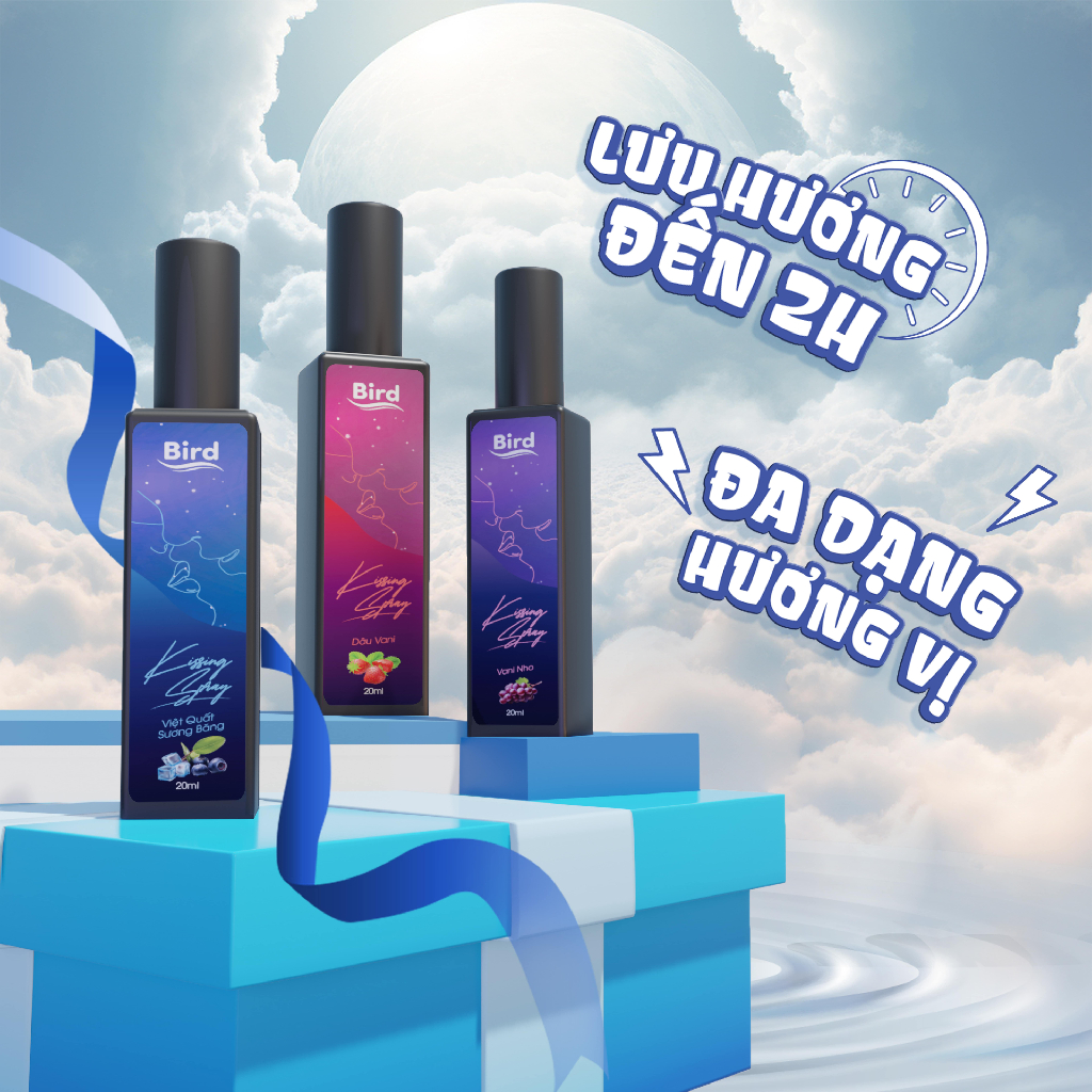 Xịt thơm miệng BIRD Kissing Spray tự tin hôn môi, hơi thở thơm mát quyến rũ 20ml/lọ