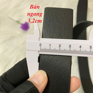 Dây lưng nam da bò miếng không kèm mặt dùng cho khoá lỗ bản dây 3,2cm thatlungvidanamnu