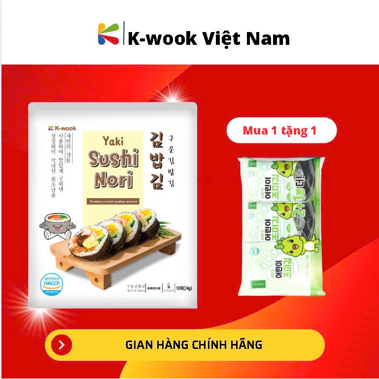 Rong biển cuộn cơm 50 Lá Kwook [Tặng rong ăn liền] | Shopee Việt Nam