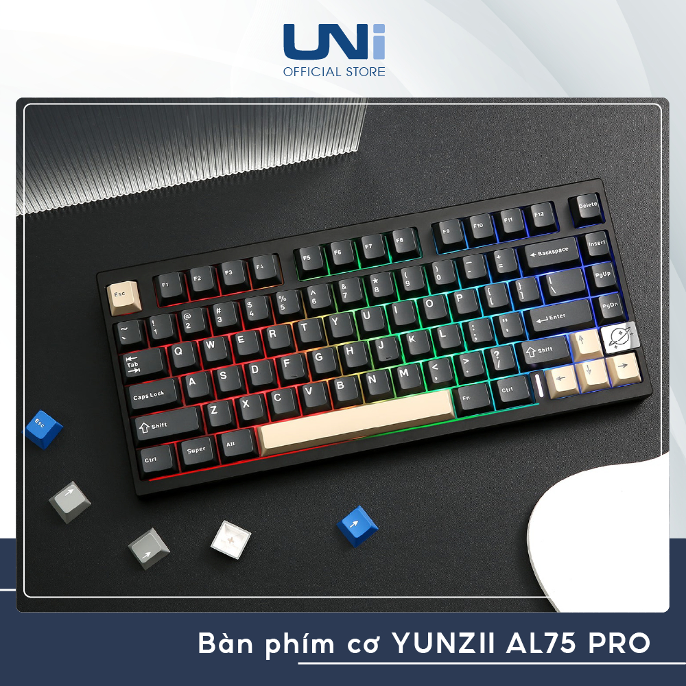 YUNZII AL75 PRO – BÀN PHÍM CƠ AL75 PRO – Case Nhôm, Gasket mount, 3 ...