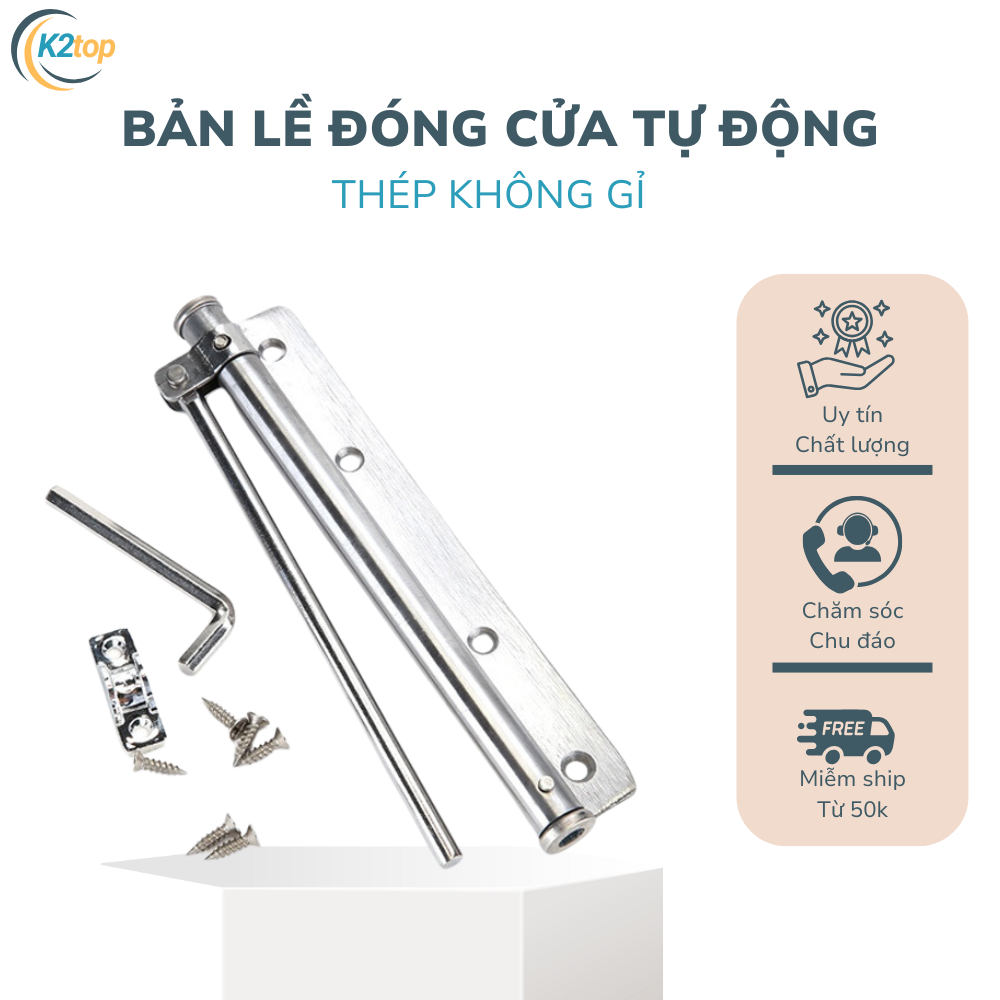 Bản Lề Đóng Cửa Tự Động Thép Không Gỉ - Bảo Hành 12 Tháng .