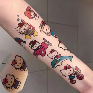 Set 20 Hình Xăm Dán Tạm Thời Cho Bé Kuromi Hello Kitty Melody Combo Hình Xăm Chống Thấm Nước Không Độc Hại An Toàn
