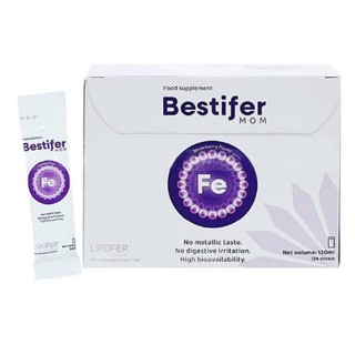 Sắt nước hướng đích Bestifer Mom cho mẹ bầu và sau sinh, giảm thiếu máu do thiếu sắt, hộp 24 gói