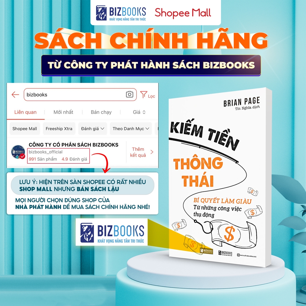 Sách Kiếm Tiền Thông Thái: Bí Quyết Làm Giàu Từ Những Công Việc Thụ Động - Bizbooks