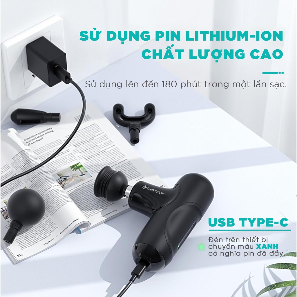 Ảnh Quà Tặng Cao Cấp - Máy Massage Cầm Tay Mini KINGTECH A1, Nhỏ Gọn Hỗ Trợ Mát Xa Chuyên Sâu, Giảm Đau Cơ, Cứng Khớp 2