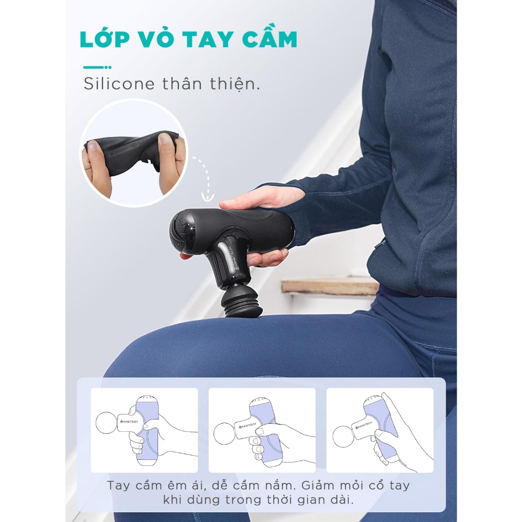 Ảnh Quà Tặng Cao Cấp - Máy Massage Cầm Tay Mini KINGTECH A1, Nhỏ Gọn Hỗ Trợ Mát Xa Chuyên Sâu, Giảm Đau Cơ, Cứng Khớp 4