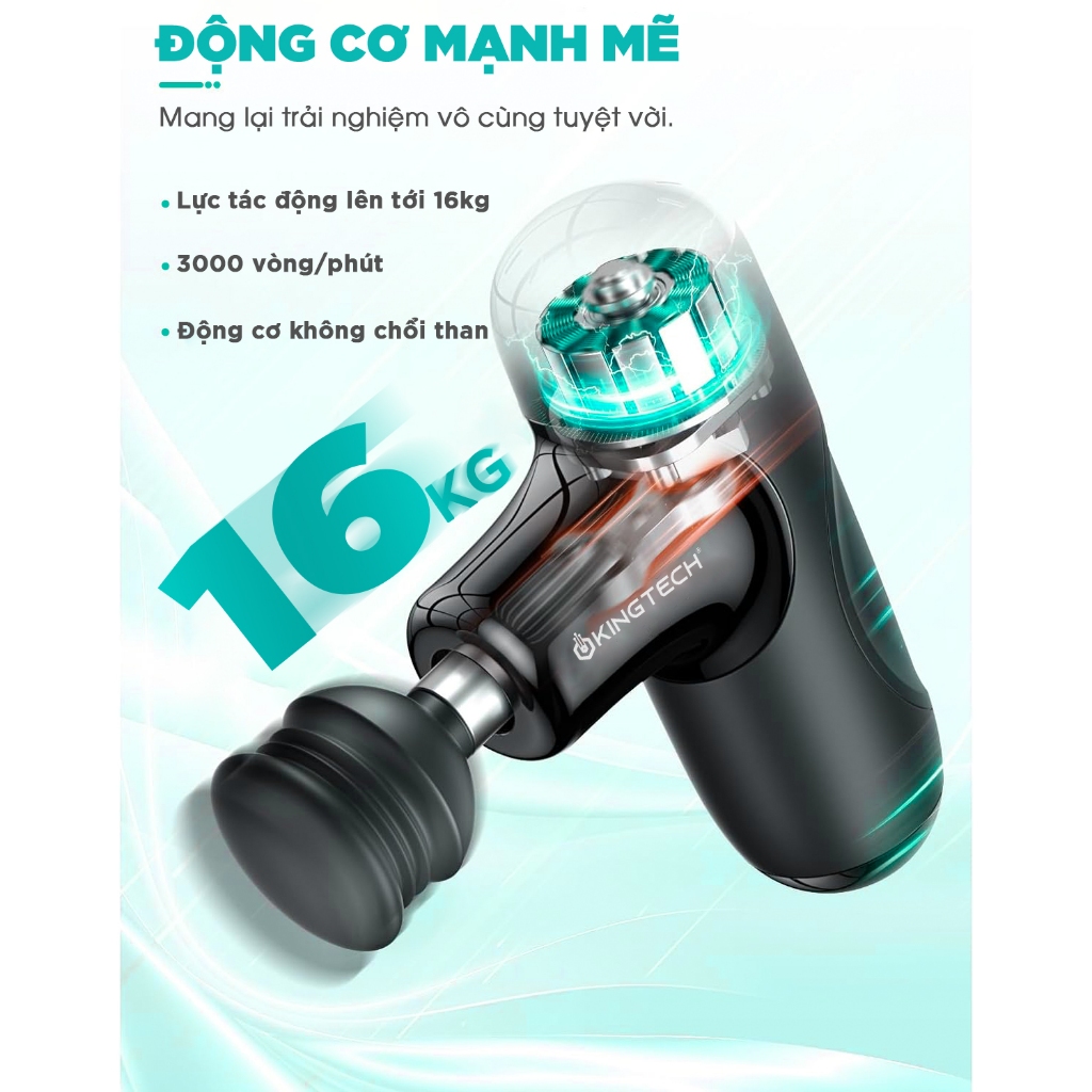 Ảnh Quà Tặng Cao Cấp - Máy Massage Cầm Tay Mini KINGTECH A1, Nhỏ Gọn Hỗ Trợ Mát Xa Chuyên Sâu, Giảm Đau Cơ, Cứng Khớp 3