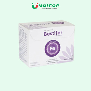 Sắt nước hướng đích Bestifer Mom cho mẹ bầu và sau sinh, giảm thiếu máu do thiếu sắt, hộp 24 gói