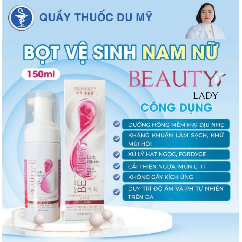 Bọt vệ sinh sinh BEUTYLADY khử mùi hôi hỗ trợ sạch hạt ngọc nam nữ