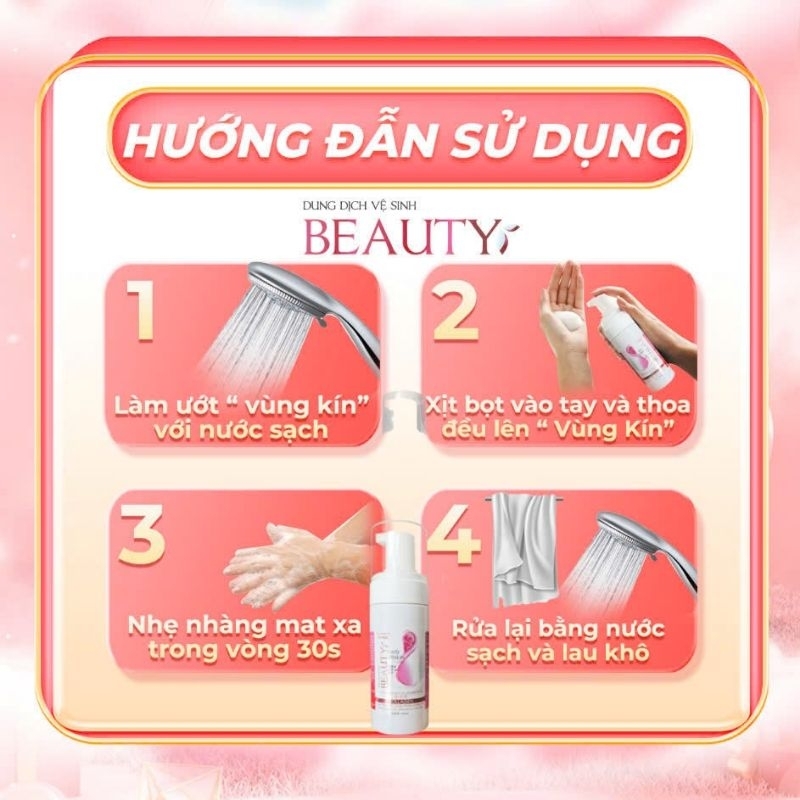Bọt vệ sinh sinh BEUTYLADY khử mùi hôi hỗ trợ sạch hạt ngọc nam nữ