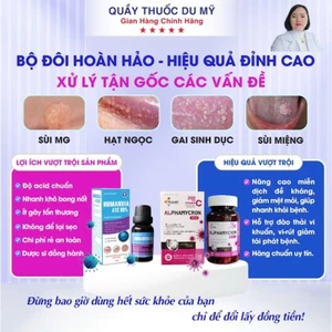 combo Thổi bay sùi mào gà gồm chấm humanvia atc 60% và 1 lọ uống alphamycron