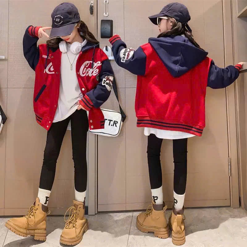 Áo khoác nỉ cho bé gái size đại BEESHOP có mũ áo 2 lớp D25028