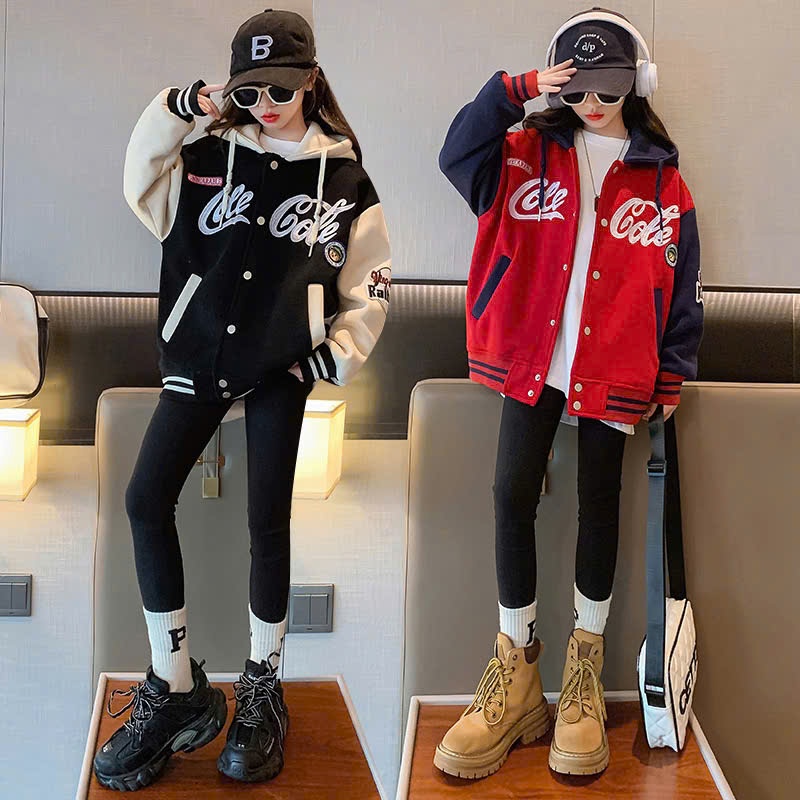 Áo khoác nỉ cho bé gái size đại BEESHOP có mũ áo 2 lớp D25028