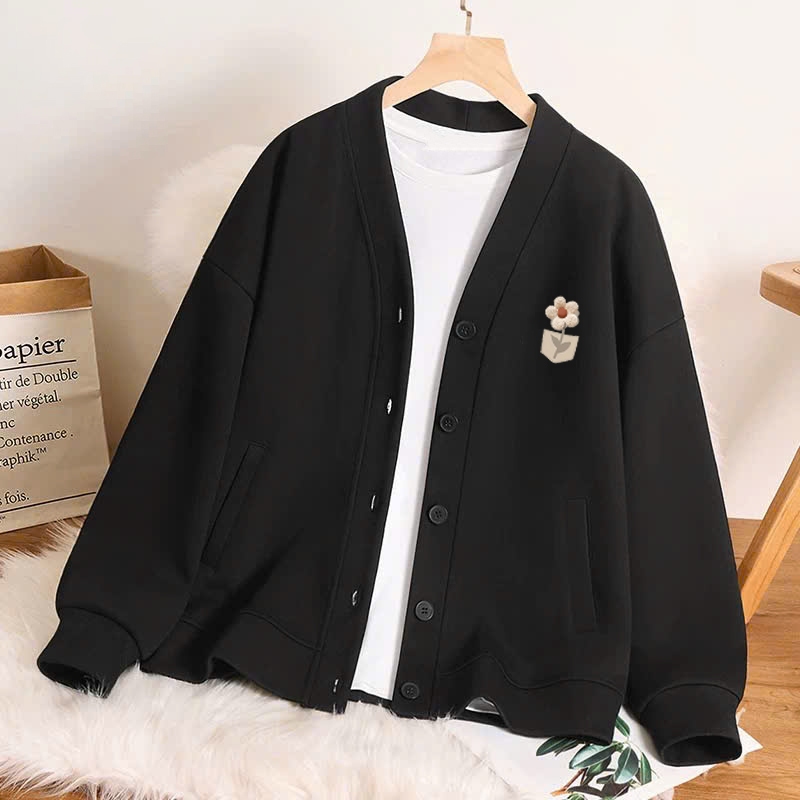 Áo khoác cài cúc in hoa cho bé gái size đại BEESHOP D25029