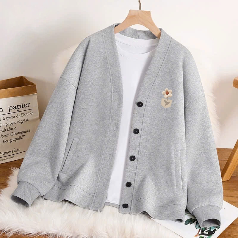 Áo khoác cài cúc in hoa cho bé gái size đại BEESHOP D25029
