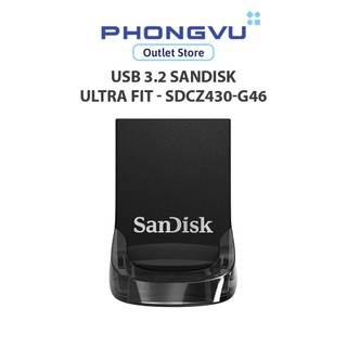 ổ cứng di động/ USB 3.1 Sandisk Ultra Fit 16GB/32GB/64GB/128GB - SDCZ430-G46 (Bảo hành 60 tháng)