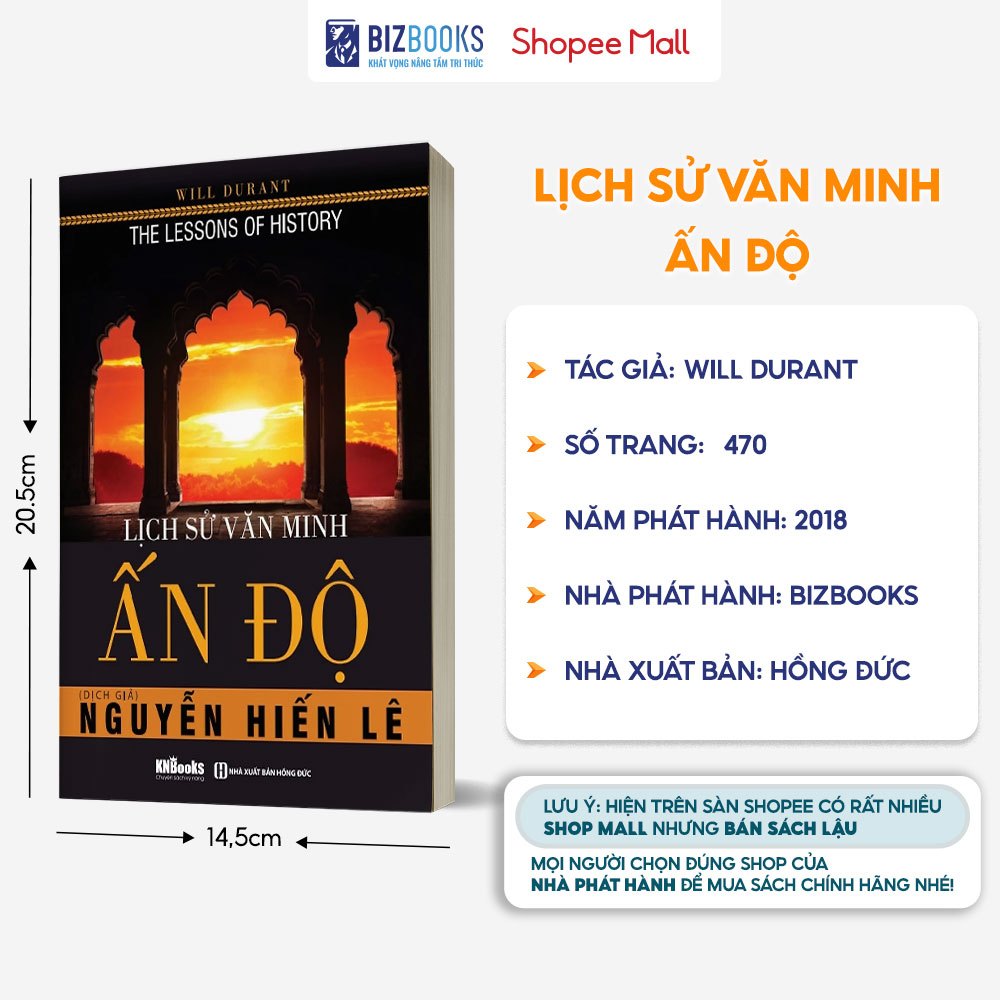 Sách Lịch Sử Văn Minh Ấn Độ - Nguyễn Hiến Lê Bizbooks