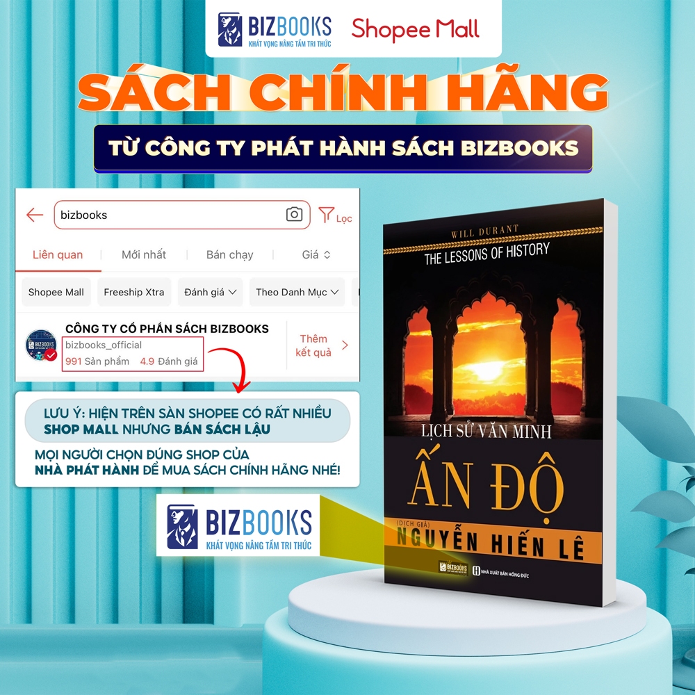 Sách Lịch Sử Văn Minh Ấn Độ - Nguyễn Hiến Lê Bizbooks