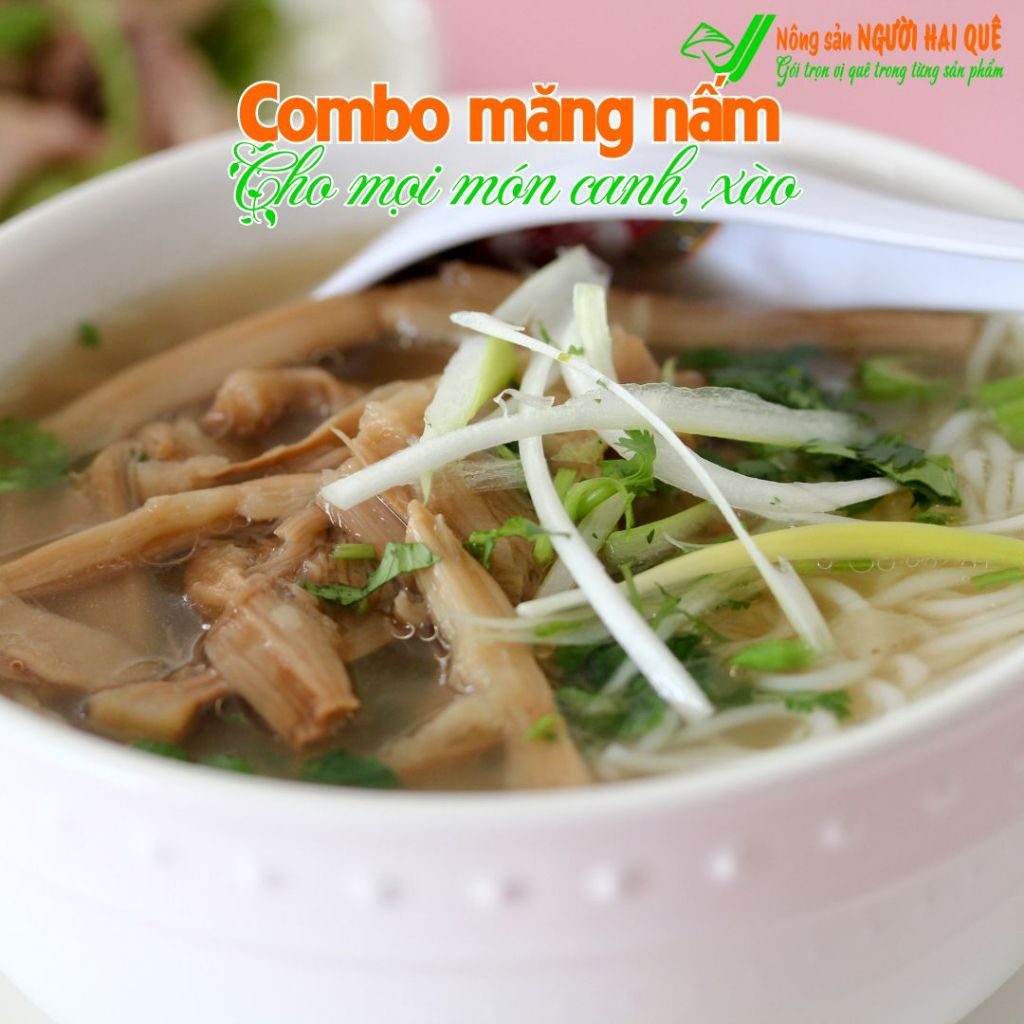 Combo Măng rừng + Nấm lộc nhung + Nấm đông cô cho mọi loại canh, hầm, xào | Nông sản Người Hai Quê