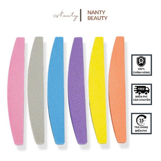 NANTY Phao dũa móng, phao dài chà mịn chuyên dụng làm nail, phao mịn chữ D Chuyên Nghiệp buffer 17.8*2.8*1.2 cm (1 cây)