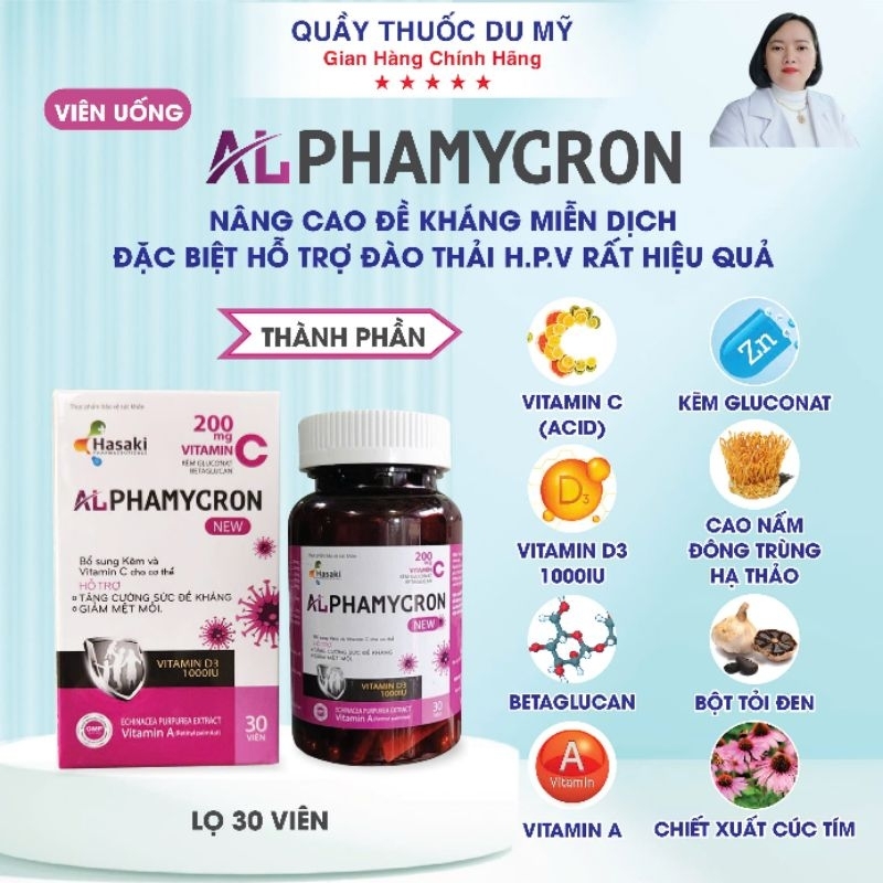 Combo chấm sùi ,mụn cóc,mắt cá chân humanvia atc 80% và 2 hộp viên uống alphamycron 30 vien