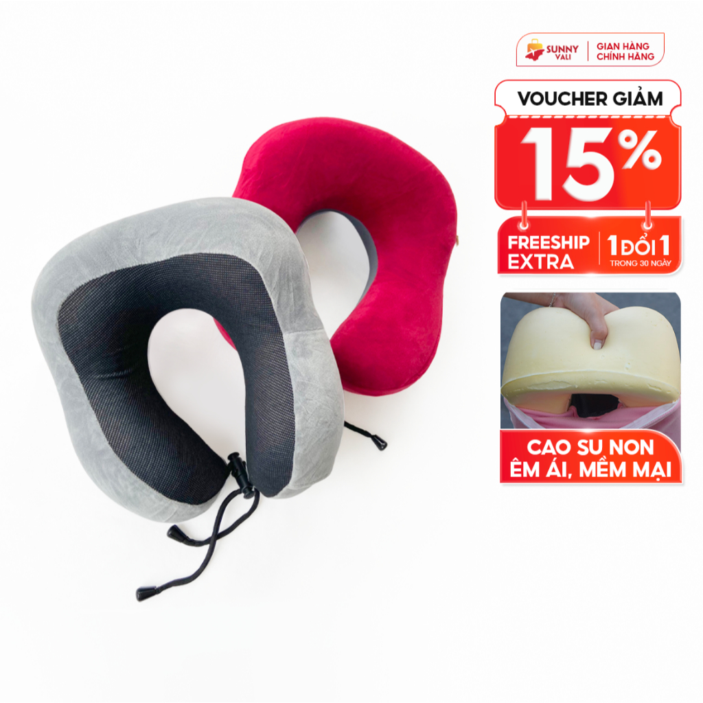 Ảnh Gối cổ cao su non dáng vuông SUNNY GC01 đi du lịch, văn phòng 2