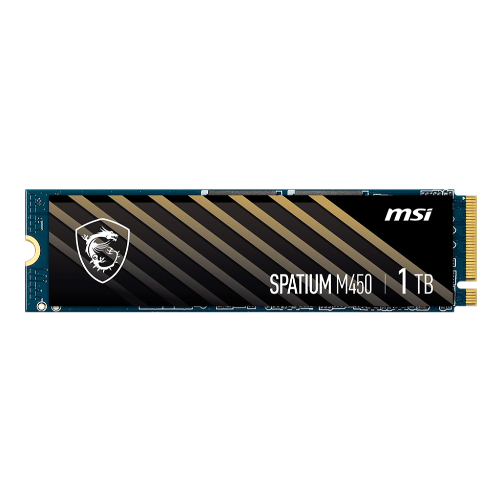 Ổ cứng SSD MSI SPATIUM M450 | PCIe , Gen4 x4 NVMe M.2 | Read 3600 MB/s - Write 3000 MB/s | 600TBW | Bảo hành 5 năm